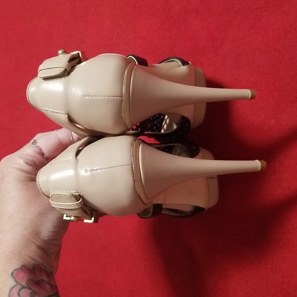 BURAK UYAN - Cage Leather T strap Stilettos Platform Sandals - Picture 7 of 16